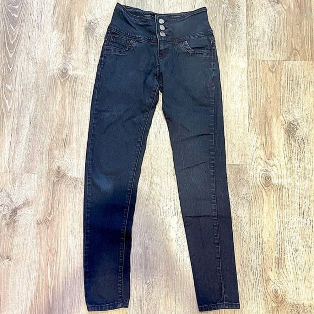 Hybrid & Company Black Denim High-Waisted Stretch Jeans Size 3